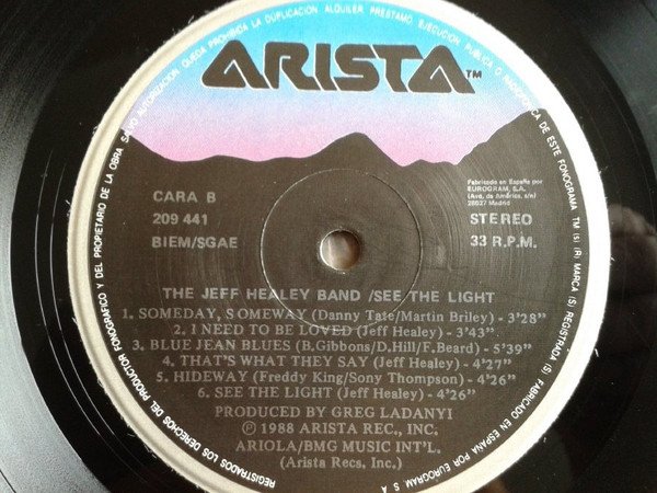 The Jeff Healey Band See The Light Lp Historia Nuestra