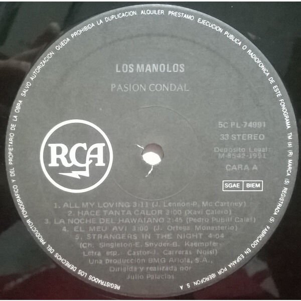 Los Manolos Pasion Condal LP, Vinilos, Historia Nuestra