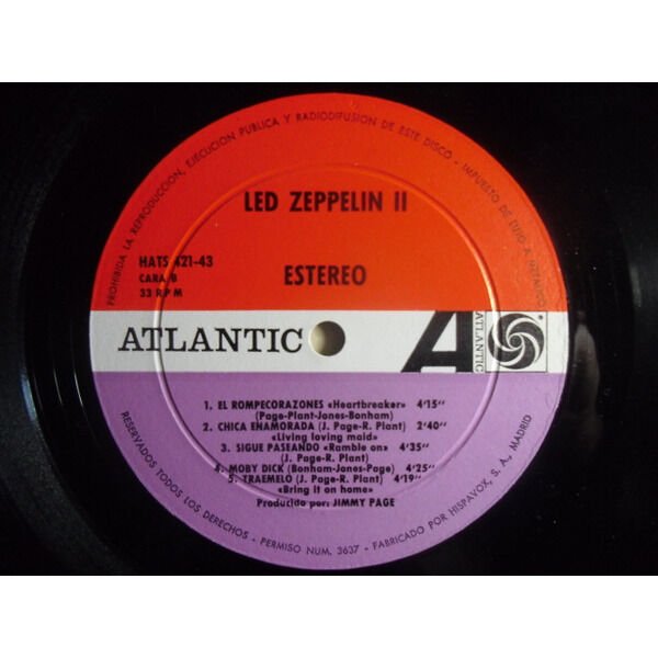 Led Zeppelin Led Zeppelin II LP, Vinilos, Historia Nuestra