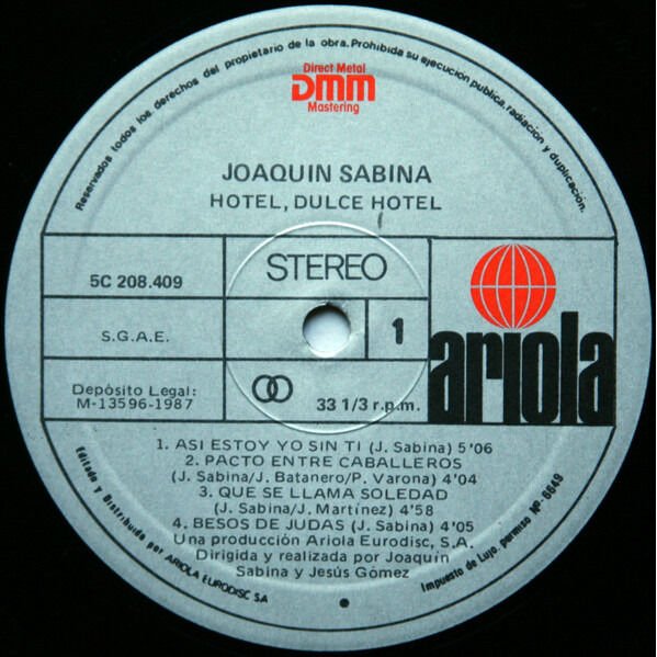 Joaquin Sabina El Hombre Del Traje Gris LP, Vinilos, Historia Nuestra