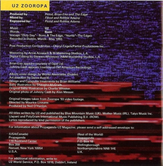 U2 Zooropa-CD, CDs, Historia Nuestra