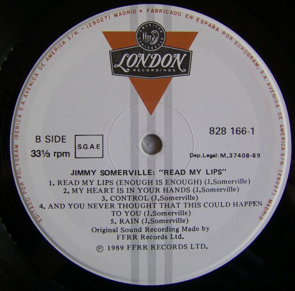 Jimmy Somerville Read My Lips-LP, Vinilos, Historia Nuestra