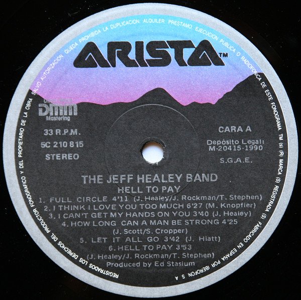 The Jeff Healey Band Hell To Pay-LP, Vinilos, Historia Nuestra