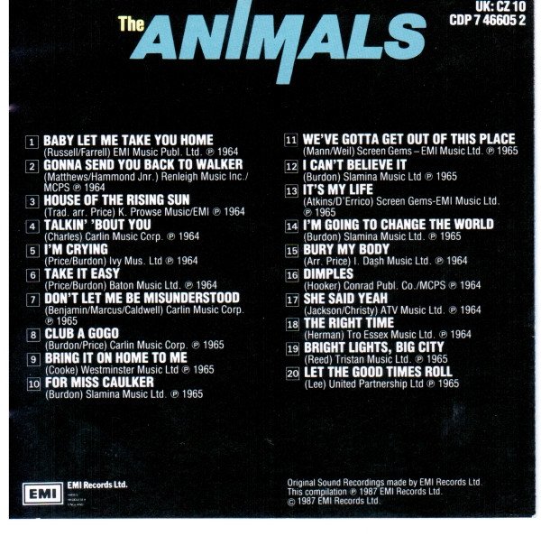 The Animals, The Singles Plus-CD, CDs, Historia Nuestra