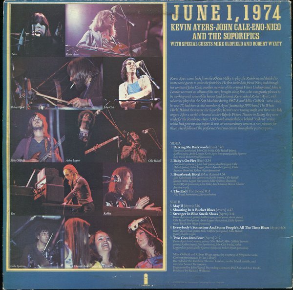 Kevin Ayers - John Cale - Eno* - Nico June 1, 1974-LP, Vinilos, Historia Nuestra