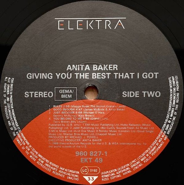 Anita Baker, Giving You The Best That I Got-LP, Vinilos, Historia Nuestra