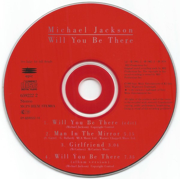 Michael Jackson, Will You Be There-CD, CDs, Historia Nuestra