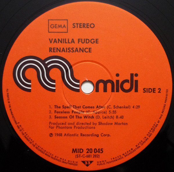 Vanilla Fudge Renaissance-LP, Vinilos, Historia Nuestra