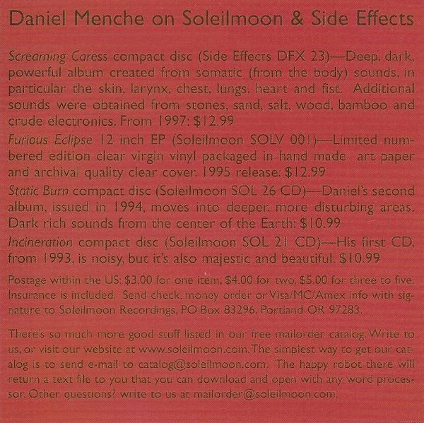 Daniel Menche, Field Of Skin-CD, CDs, Historia Nuestra