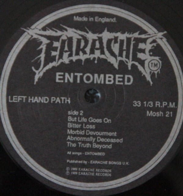 Entombed Left Hand Path-LP, Vinilos, Historia Nuestra