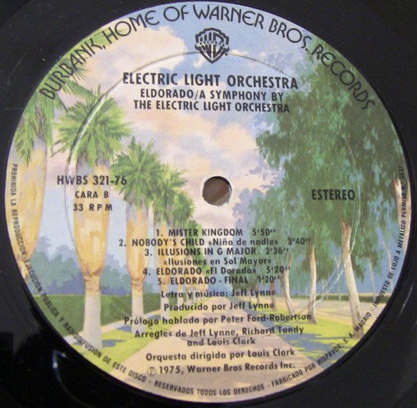 Electric Light Orchestra Eldorado - A Symphony By The Electric Light Orchestra-LP, Vinilos, Historia Nuestra