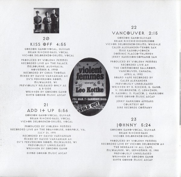 Violent Femmes, Add It Up (1981-1993)-CD, CDs, Historia Nuestra