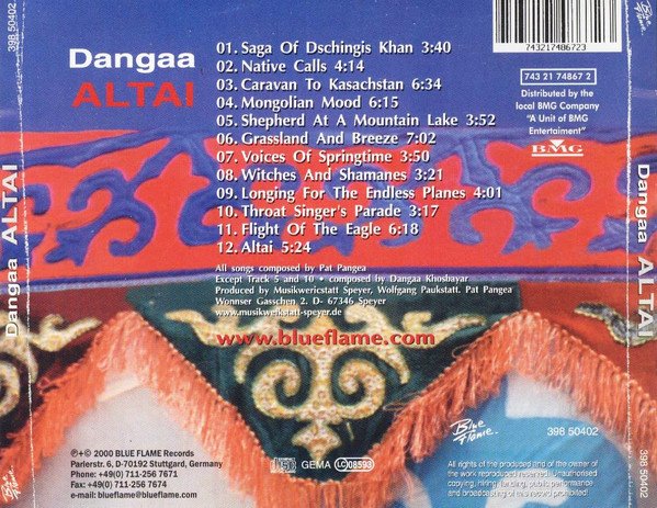 Dangaa, Altai-CD, CDs, Historia Nuestra