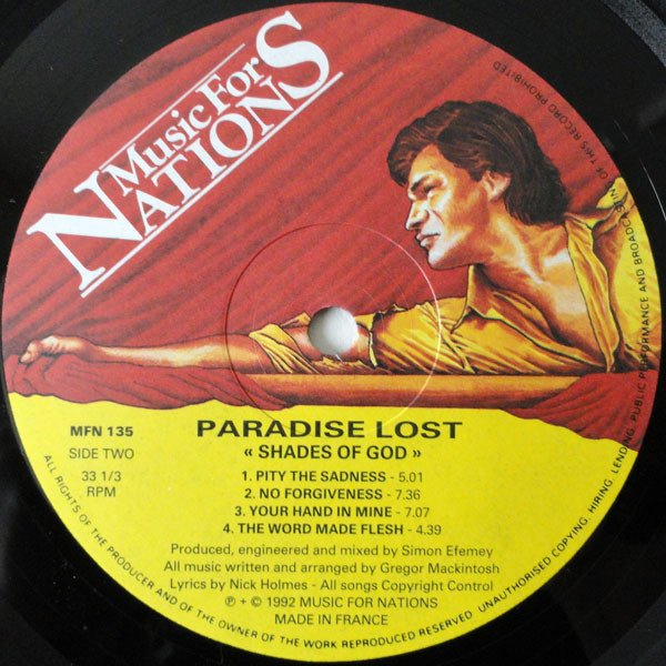 Paradise Lost, Shades Of God-LP, Vinilos, Historia Nuestra