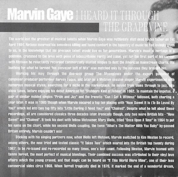 Marvin Gaye, I Heard It Through The Grapevine-CD, CDs, Historia Nuestra