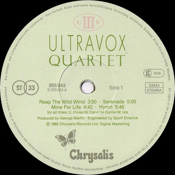 Ultravox Quartet-LP, Vinilos, Historia Nuestra