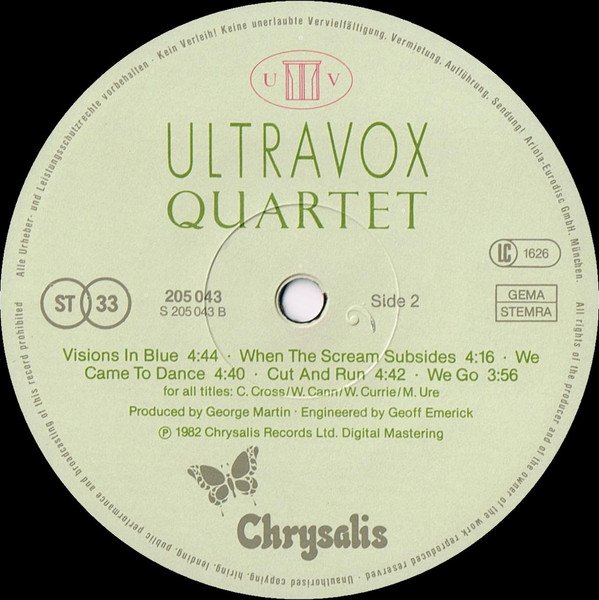 Ultravox Quartet-LP, Vinilos, Historia Nuestra