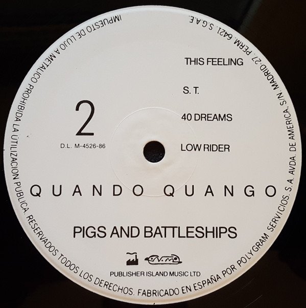 Quando Quango Pigs + Battleships-LP, Vinilos, Historia Nuestra