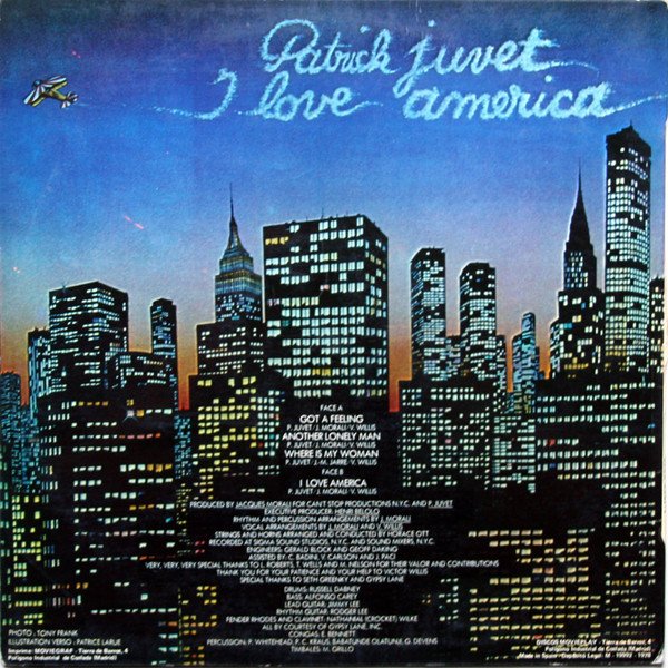 Patrick Juvet, Got A Feeling  I Love America-LP, Vinilos, Historia Nuestra