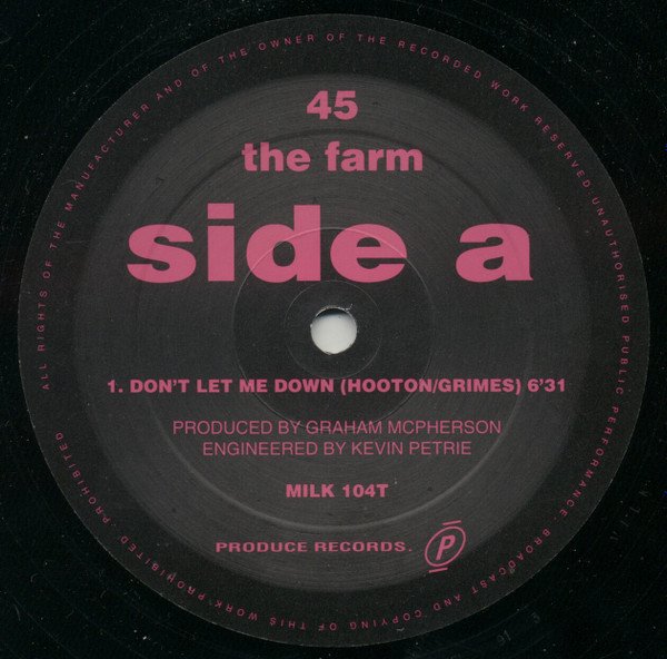 The Farm Don't Let Me Down-12, Vinilos, Historia Nuestra