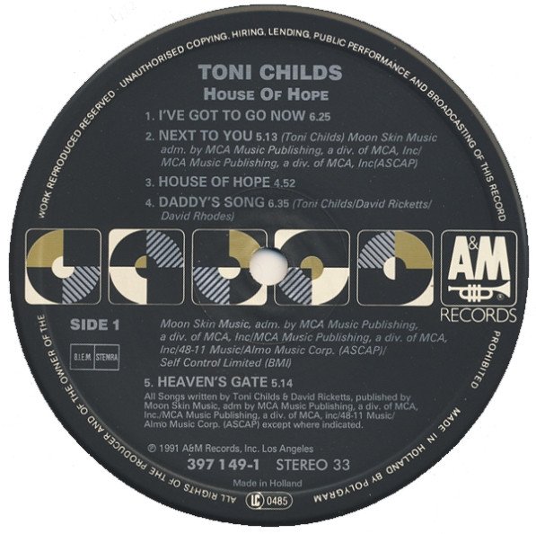 Toni Childs House Of Hope.-LP, Vinilos, Historia Nuestra