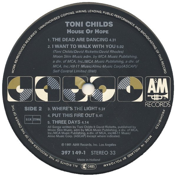 Toni Childs House Of Hope.-LP, Vinilos, Historia Nuestra