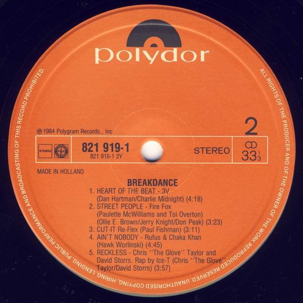 Various Breakdance - Original Motion Picture Soundtrack-LP, Vinilos, Historia Nuestra