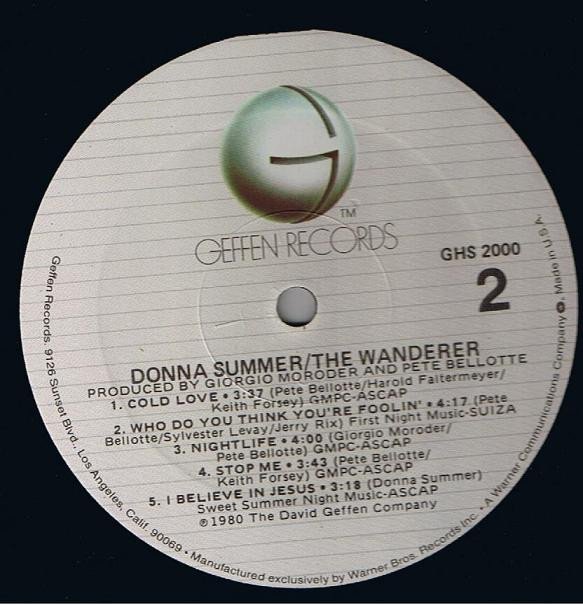 Donna Summer, The Wanderer-LP, Vinilos, Historia Nuestra