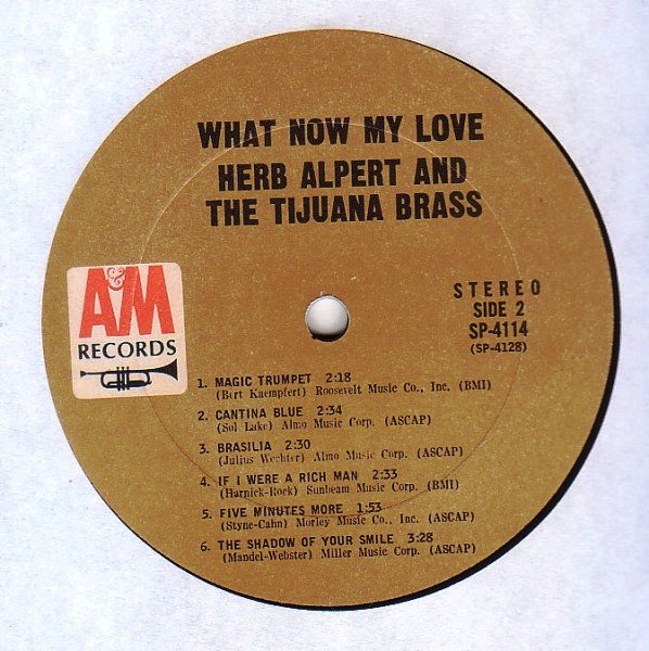 Herb Alpert & The Tijuana Brass What Now My Love-LP, Vinilos, Historia Nuestra