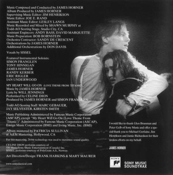 James Horner Titanic (Music From The Motion Picture)-CD, CDs, Historia Nuestra