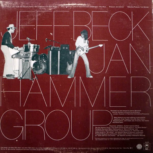 Jeff Beck With The Jan Hammer Group Live-LP, Vinilos, Historia Nuestra