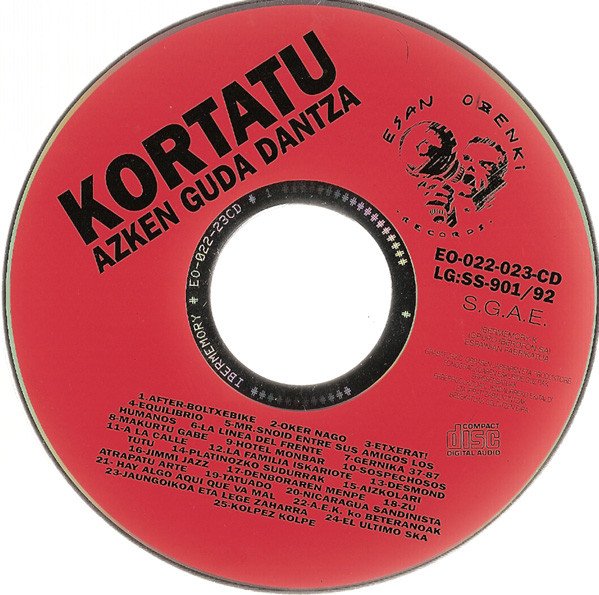 Kortatu, Azken Guda Dantza-CD, CDs, Historia Nuestra