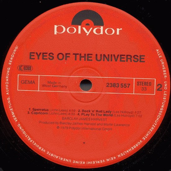 Barclay James Harvest, Eyes Of The Universe-LP, Vinilos, Historia Nuestra