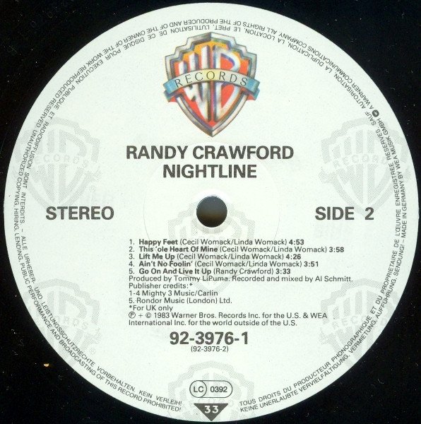 Randy Crawford Nightline-LP, Vinilos, Historia Nuestra