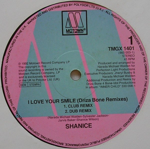 Shanice I Love Your Smile (Driza Bone Remix)-12, Vinilos, Historia Nuestra