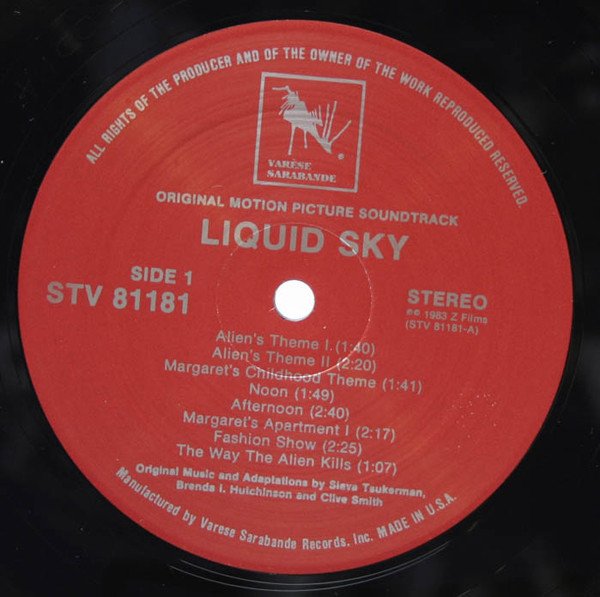 Slava Tsukerman & Brenda I. Hutchinson* & Clive Smith Liquid Sky - Original Motion Picture Soundtrack-LP, Vinilos, Historia Nuestra