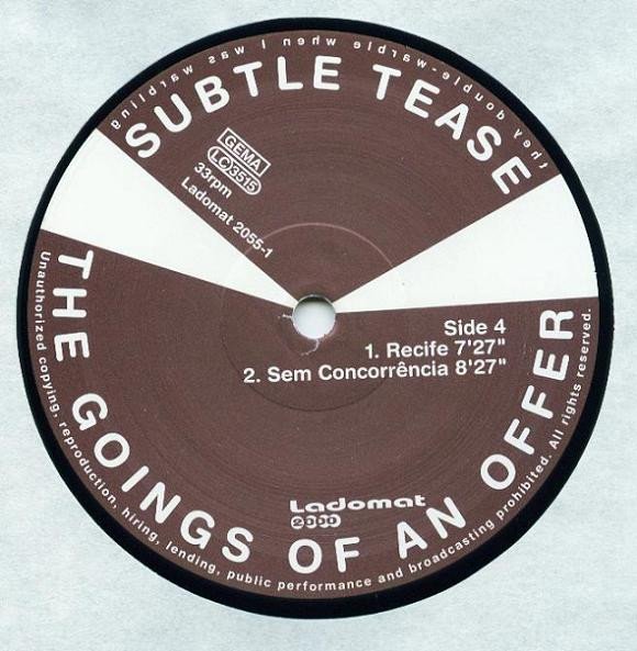 Subtle Tease The Goings Of An Offer-2xLP, Vinilos, Historia Nuestra