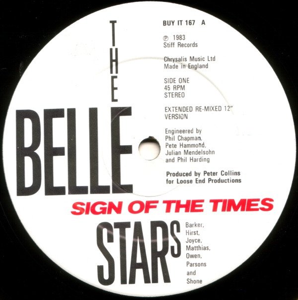 The Belle Stars, Sign Of The Times-12 inch, Vinilos, Historia Nuestra
