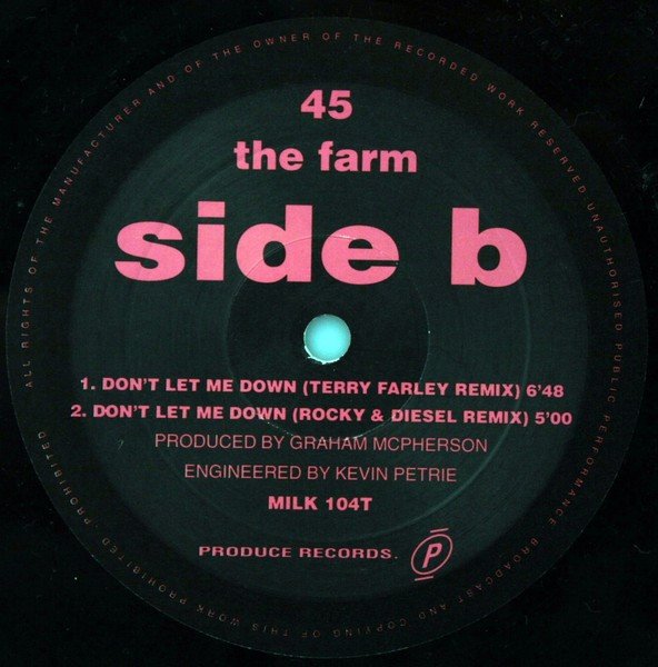 The Farm Don't Let Me Down-12, Vinilos, Historia Nuestra