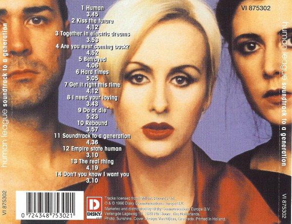 Human League* Soundtrack To A Generation-CD, CDs, Historia Nuestra