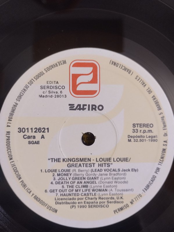 The Kingsmen Louie Louie / Greatest Hits-LP, Vinilos, Historia Nuestra