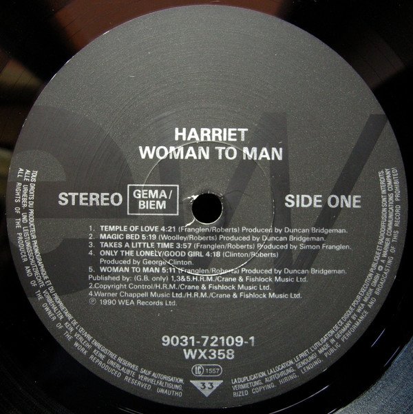 Harriet* Woman To Man-LP, Vinilos, Historia Nuestra