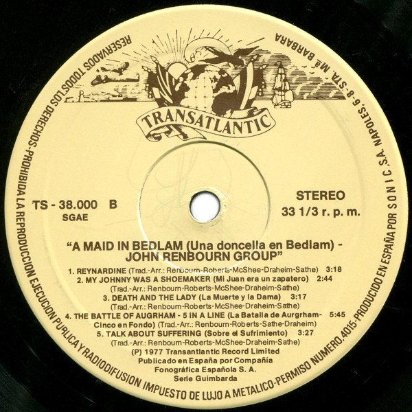 The John Renbourn Group A Maid In Bedlam = Una Doncella En Bedlam-LP, Vinilos, Historia Nuestra