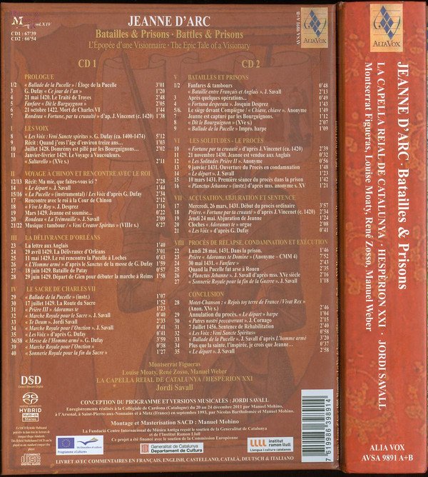 Montserrat Figueras, Jeanne D'Arc Batailles & Prisons-CD, CDs, Historia Nuestra