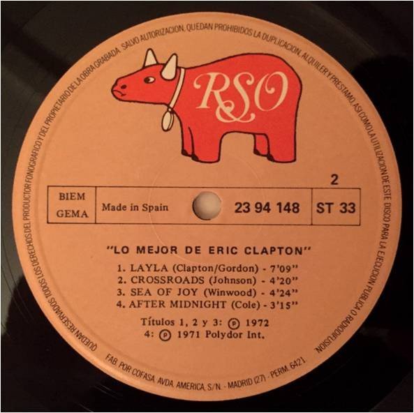 Eric Clapton Lo Mejor De Eric Clapton-LP, Vinilos, Historia Nuestra