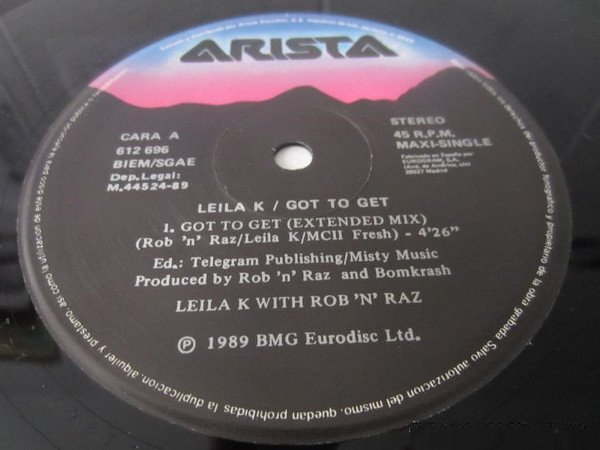 Leila K With Rob 'N' Raz, Got To Get-12 inch, Vinilos, Historia Nuestra