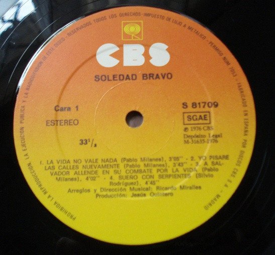 Soledad Bravo Soledad Bravo-LP, Vinilos, Historia Nuestra