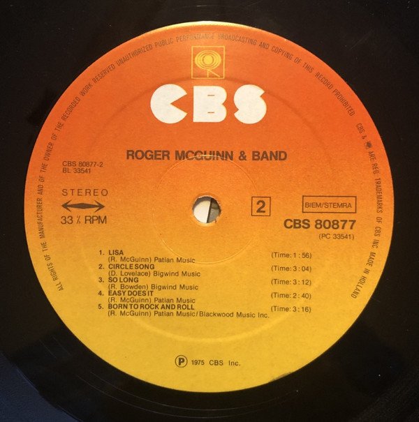 Roger McGuinn & Band Roger McGuinn & Band-LP, Vinilos, Historia Nuestra