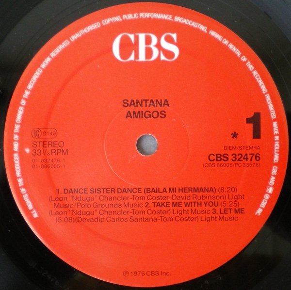 Santana Amigos-LP, Vinilos, Historia Nuestra