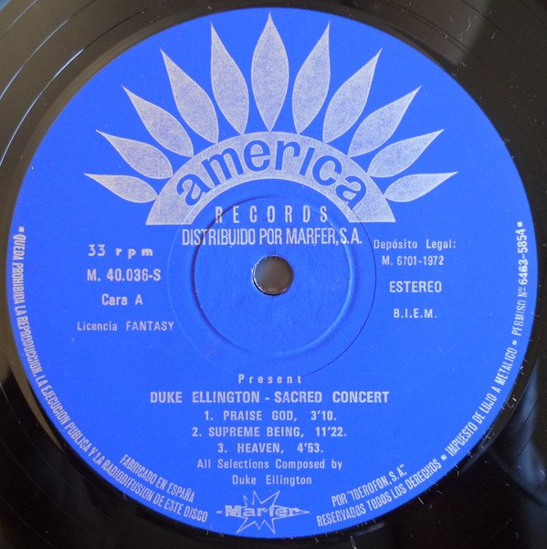 Duke Ellington, Second Sacred Concert-LP, Vinilos, Historia Nuestra
